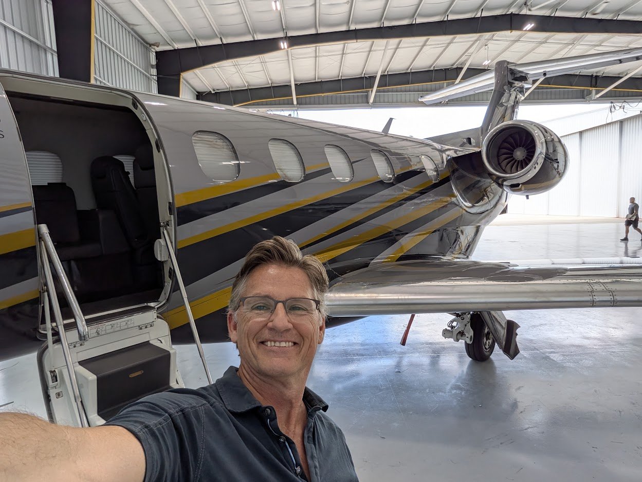 Russell with the Embraer Phenom 300