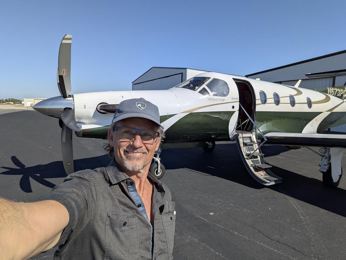 Russell with a Pilatus PC-12, 2025