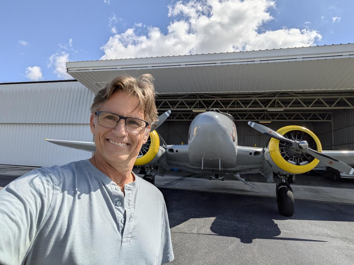 Russell with a Beech 18, 2025