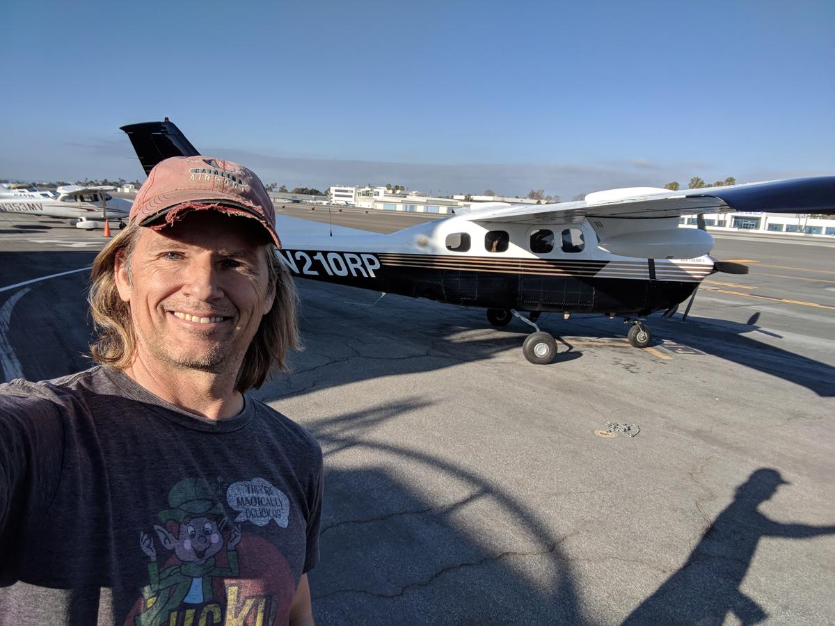Russell with an airplane, 2018